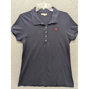 Aeropostale Polo Shirt Womens XL Navy A87 Logo Short Sleeve Stretch Embroidered